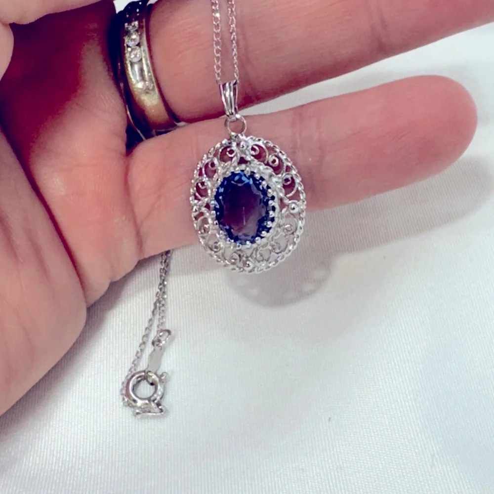 VTG sterling and amethyst set - Picture 5 of 10